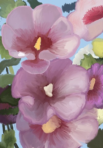 Hollyhocks