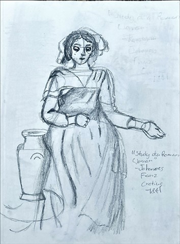 "Study of a Roman Woman (1841)" Study