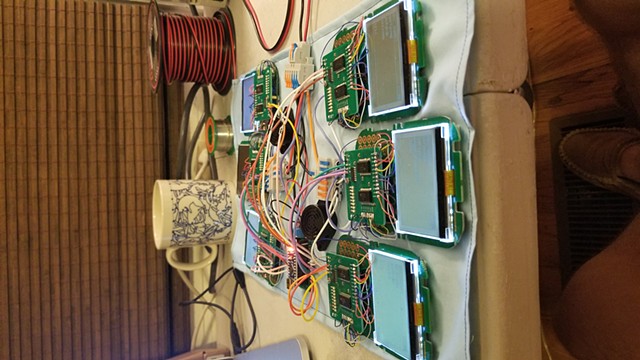 Second version of the board on clicker group on fabric for Wake Up and Scream.