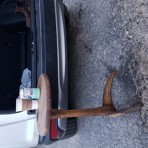 Scrap wood side table
