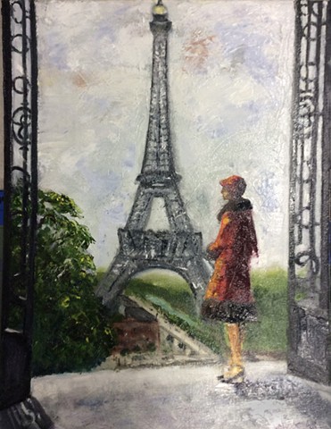 Eiffel Tower and Woman