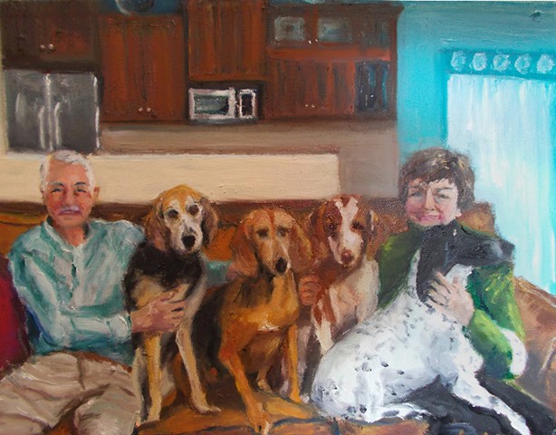 Richard, Donna and Dogs Robin, Celeste, Maggie, and Valerie