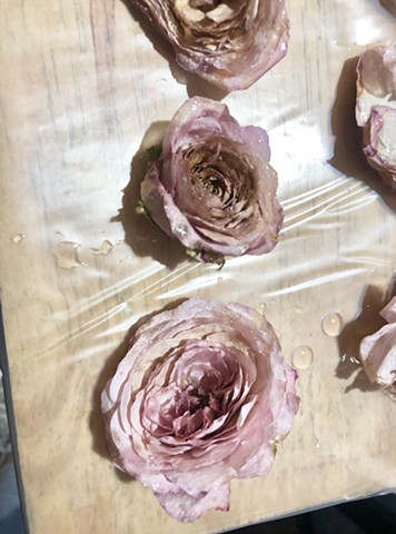 Small Floral Post-Resin Application Close-Up