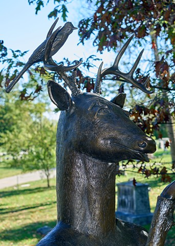 Birdwatcher of Green Lawn Cemetery (Detail)