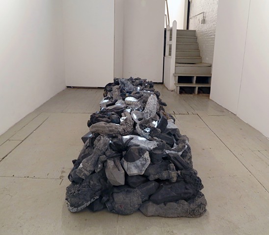 Heap, site responsive installation at Proof Gallery, South Boston