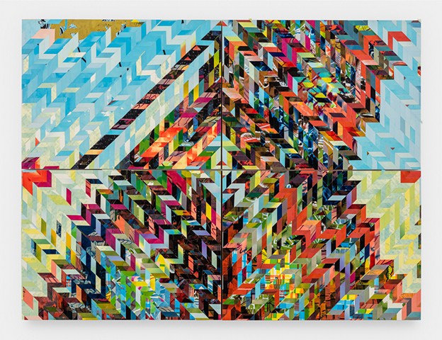 Large scale collage-based paintings