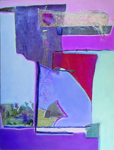 Abstract Collage in Pink and Purple