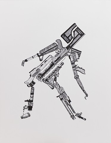 Pen and Ink Study of Collage No. 3