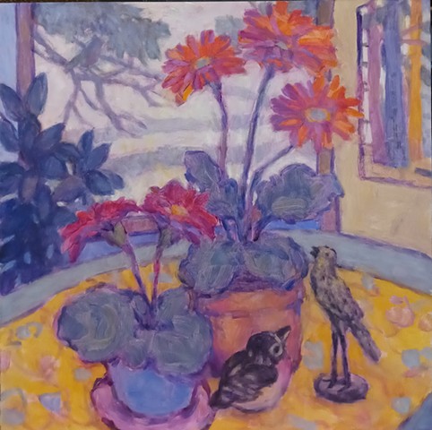 Lynn Gilchrist, acrylic still life titled By the Window