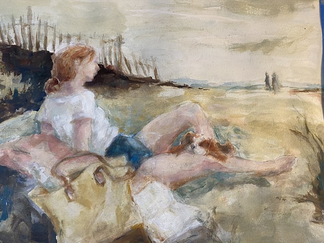 summer beach painting
