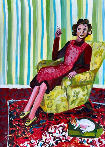 Woman with a Small Dog