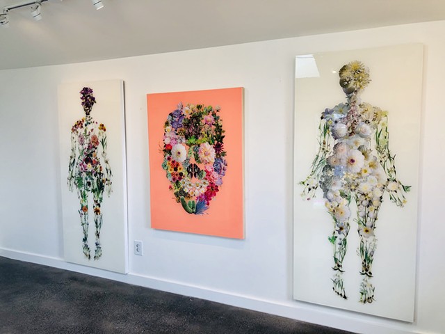 Flower Girls I & II, Flower Skull installed