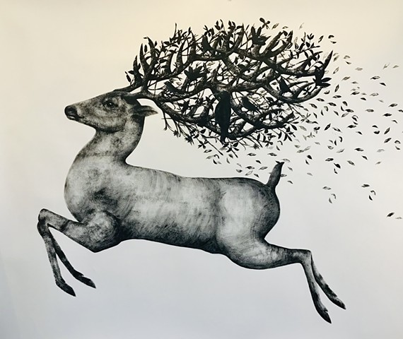 Leaping Stag