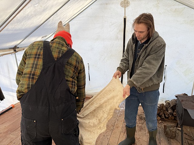 Dustin (orange) and I softening