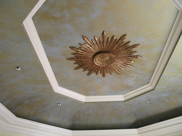 Painted gold ceiling