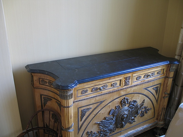Faux marble top