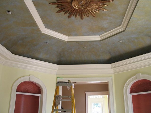 Painted gold ceiling