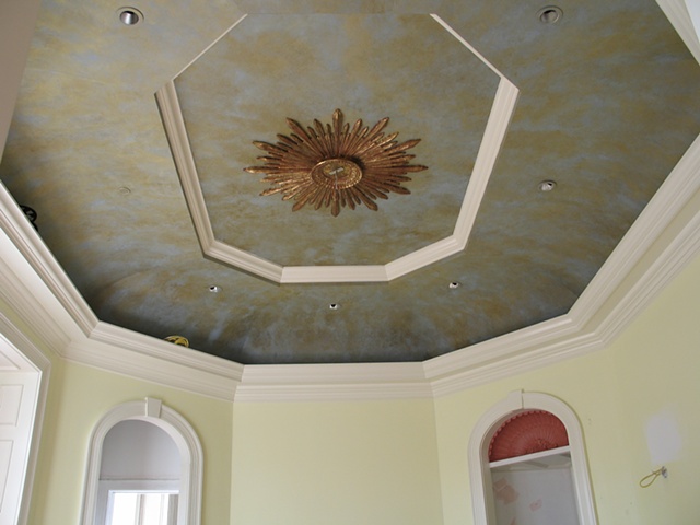 Painted gold ceiling 