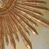 New plaster ceiling medallion gold leafed and aged