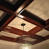Faux mahogany ceiling