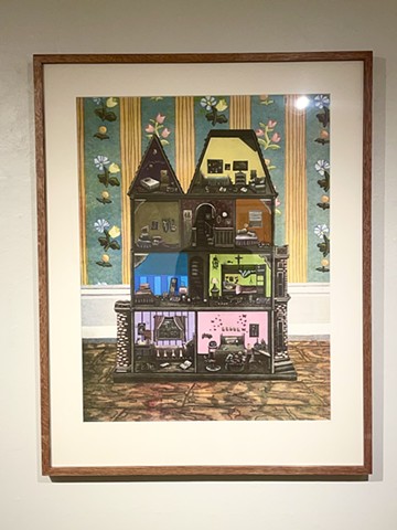 Framed "Potterybarn, men and booze, how many times are we going to move?"