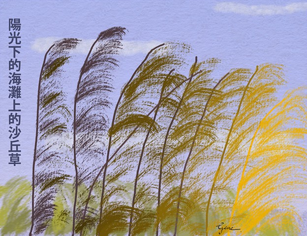DUne Grass with Hanzi Script
