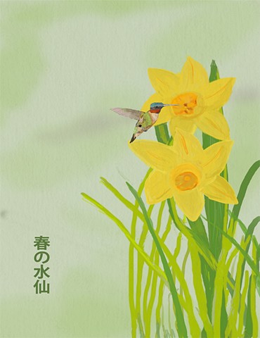 Daffodils Kanji Humingbird