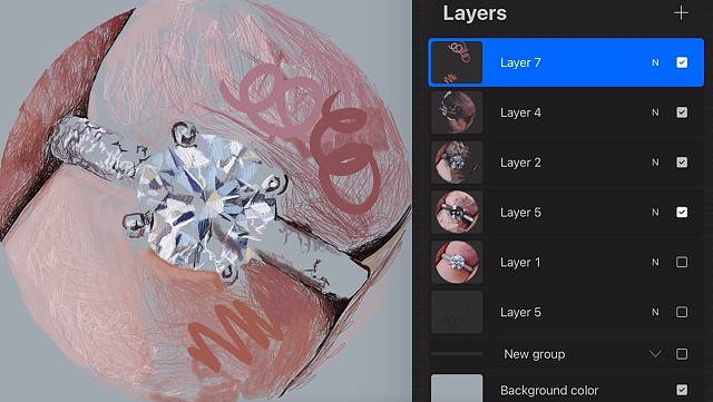 Engagement Ring Drawing 