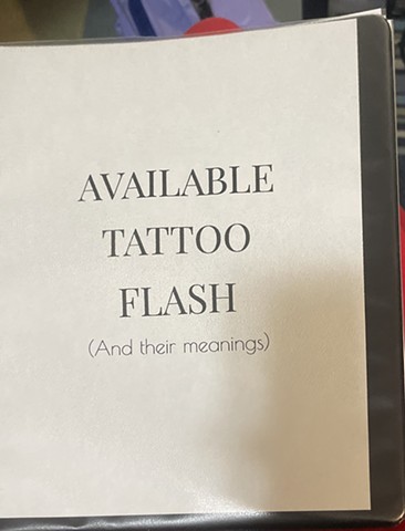Available Tattoo Flash binder