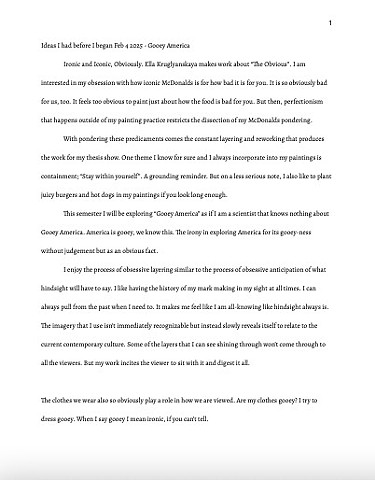 Ideas i had before I started PAGE 1 