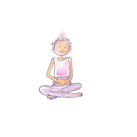 Meditating child (girl)