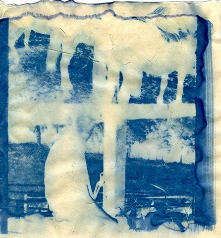 Horses (Cyanotype on Mulberry Paper)
