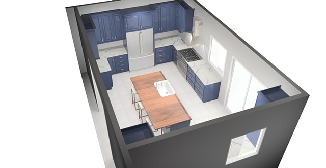 LARGE KITCHEN RENDERING