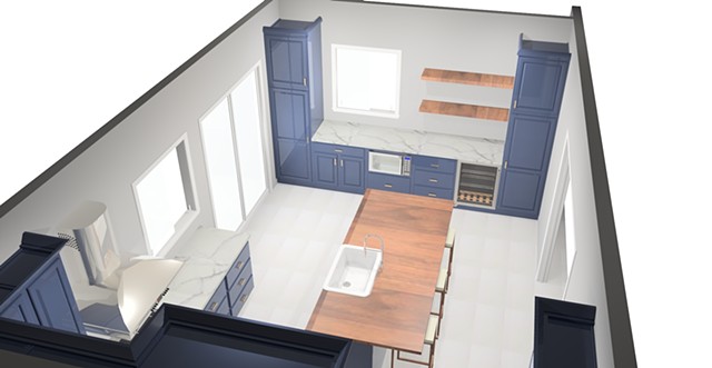 LARGE KITCHEN RENDERING