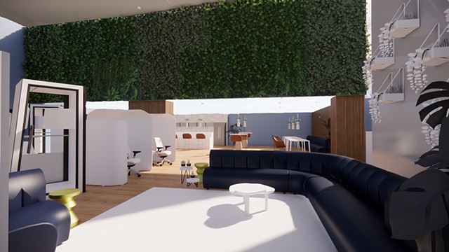LOUNGE AND FEATURE WALL