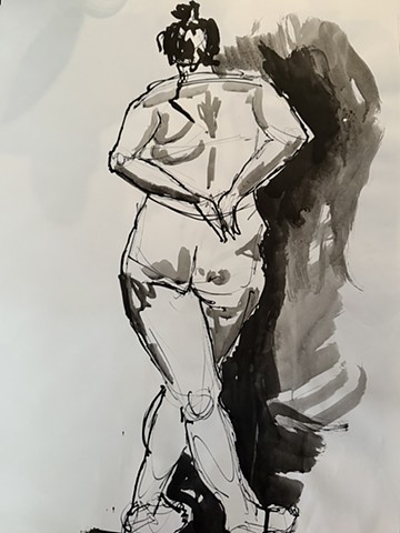 10 minute ink drawing