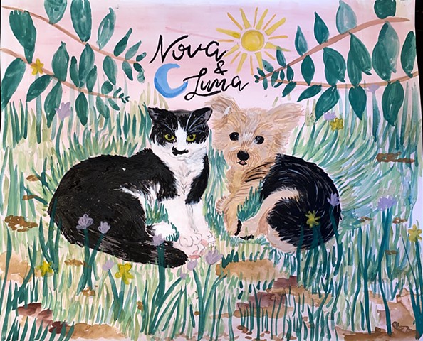 Nova & Luna in the meadow