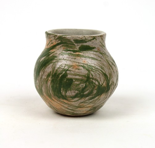Green Shino Bud Vase
