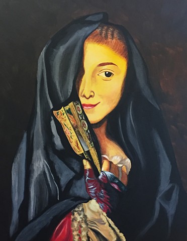 Study of "The Lady with the Veil" by Alexander Roslin