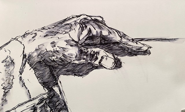 Hand, Holding Sketchbook