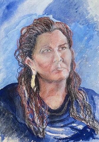 Woman in Blue