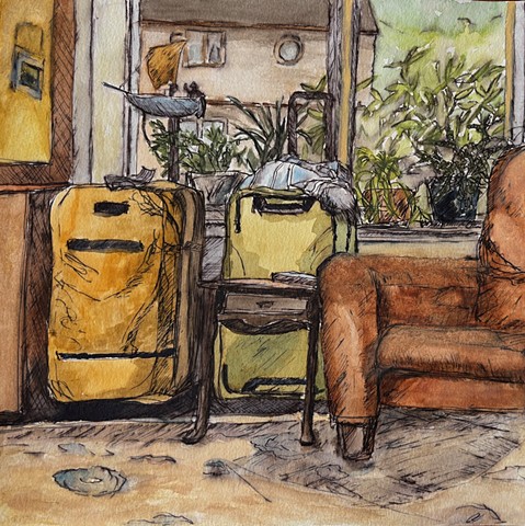 The Suitcases, Watercolor
