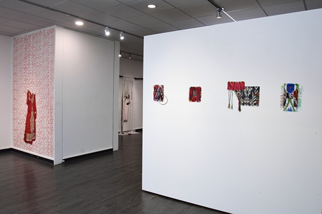 Installation view, held in place