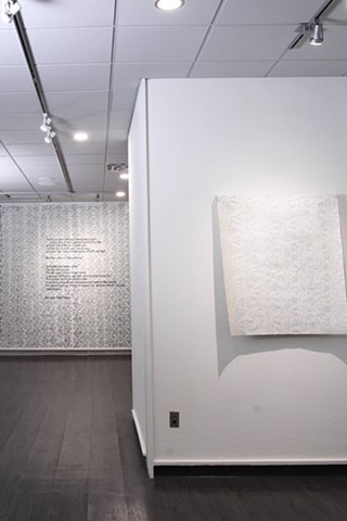 Installation view, held in place