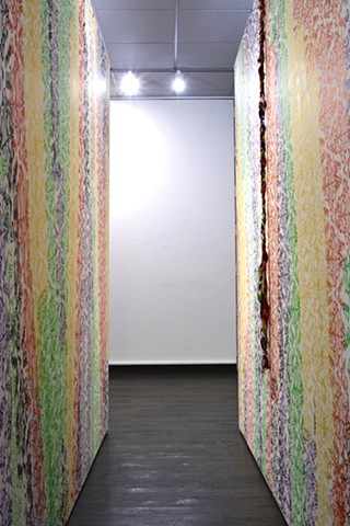 Installation view, held in place