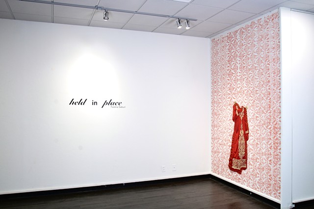 Installation view, held in place