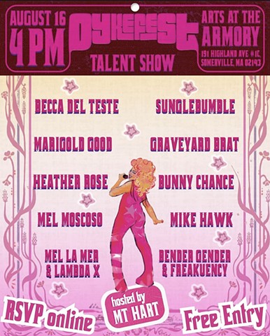 DYKEFEST Talent Show hosted by MT Hart @ Arts of the Armory in Somerville, MA