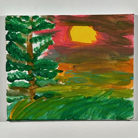tree and landscape painting