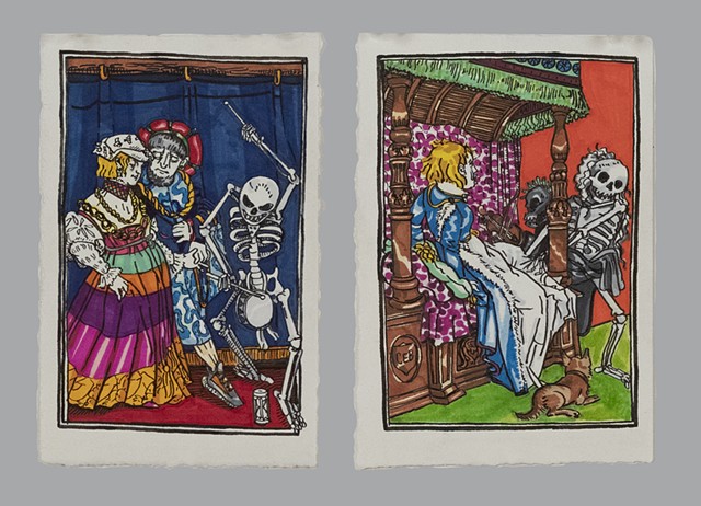 Death drawings after Holbein the Younger