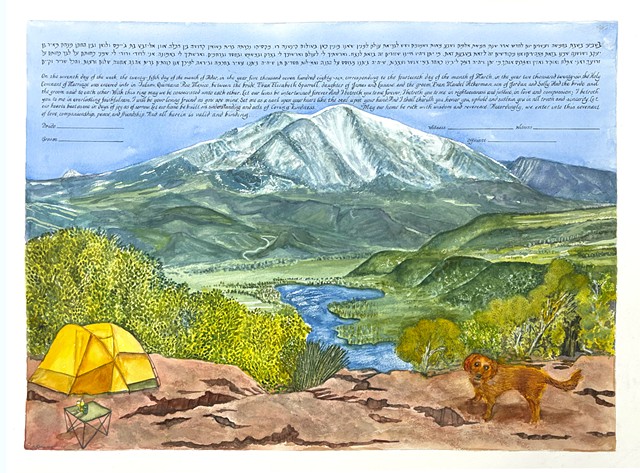 COLORADO YELLOW TENT CUSTOM KETUBAH